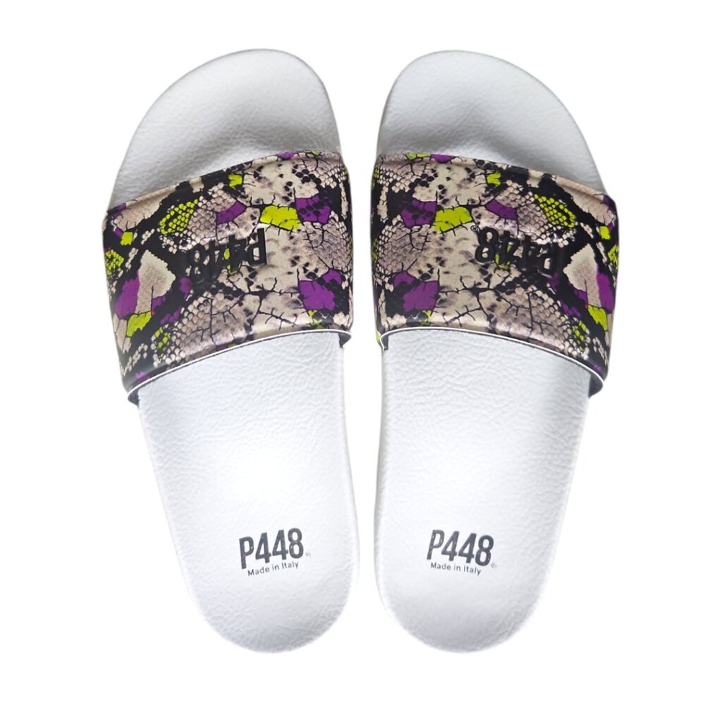 P448 | Multicolor Abstract Print Slides Sandals I… - image 5